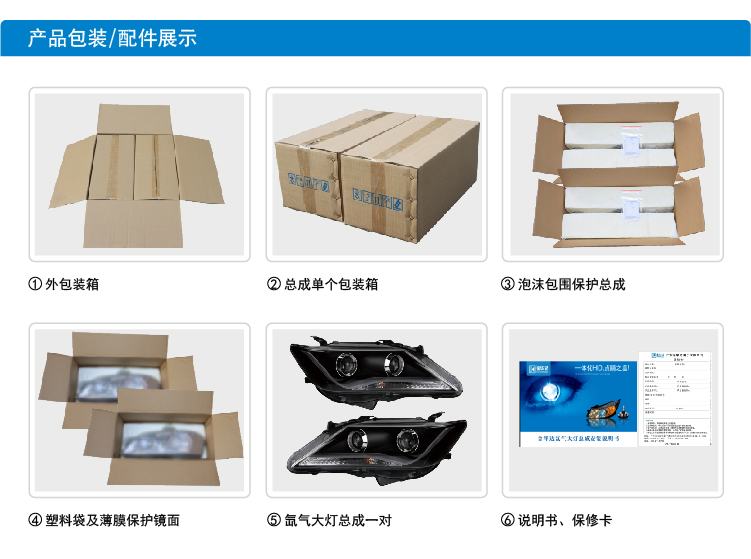 豐田凱美瑞雙光透鏡大燈總成14