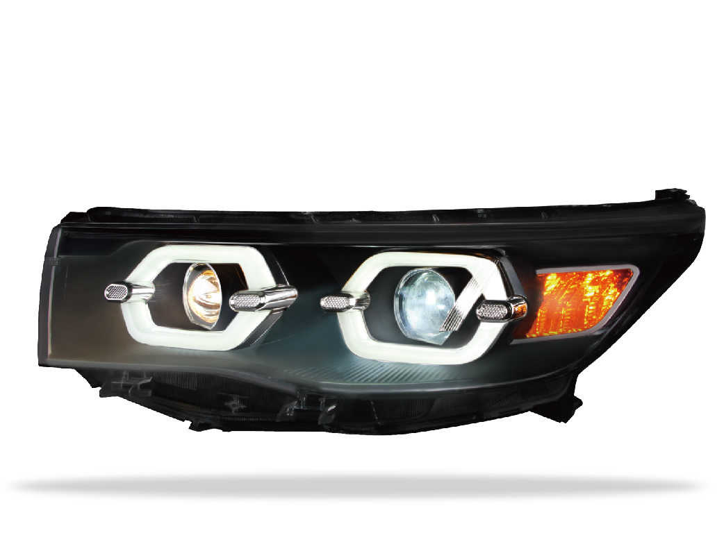 豐田新漢蘭達Q5透鏡升高配大燈總成02