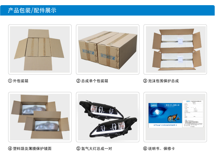 豐田凱美瑞LED日行雙光透鏡氙大燈總成 16