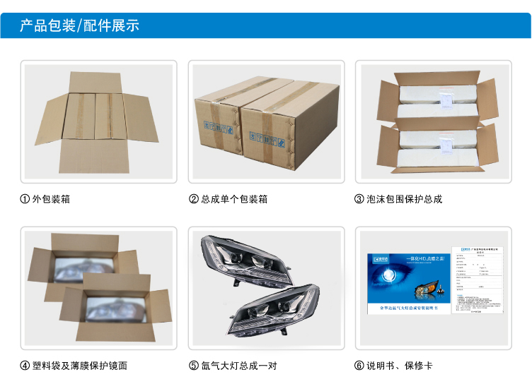 大眾新寶來Q5透鏡氙大燈總成16