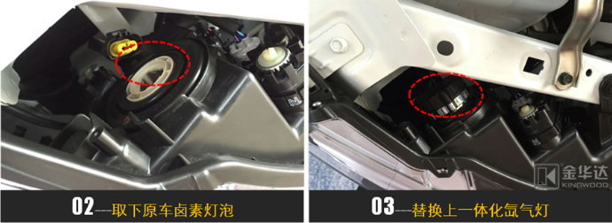 逍客專車專用一體化氙氣燈改裝3