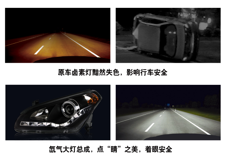 奔騰09款B50 Q5透鏡氙氣大燈總成 02